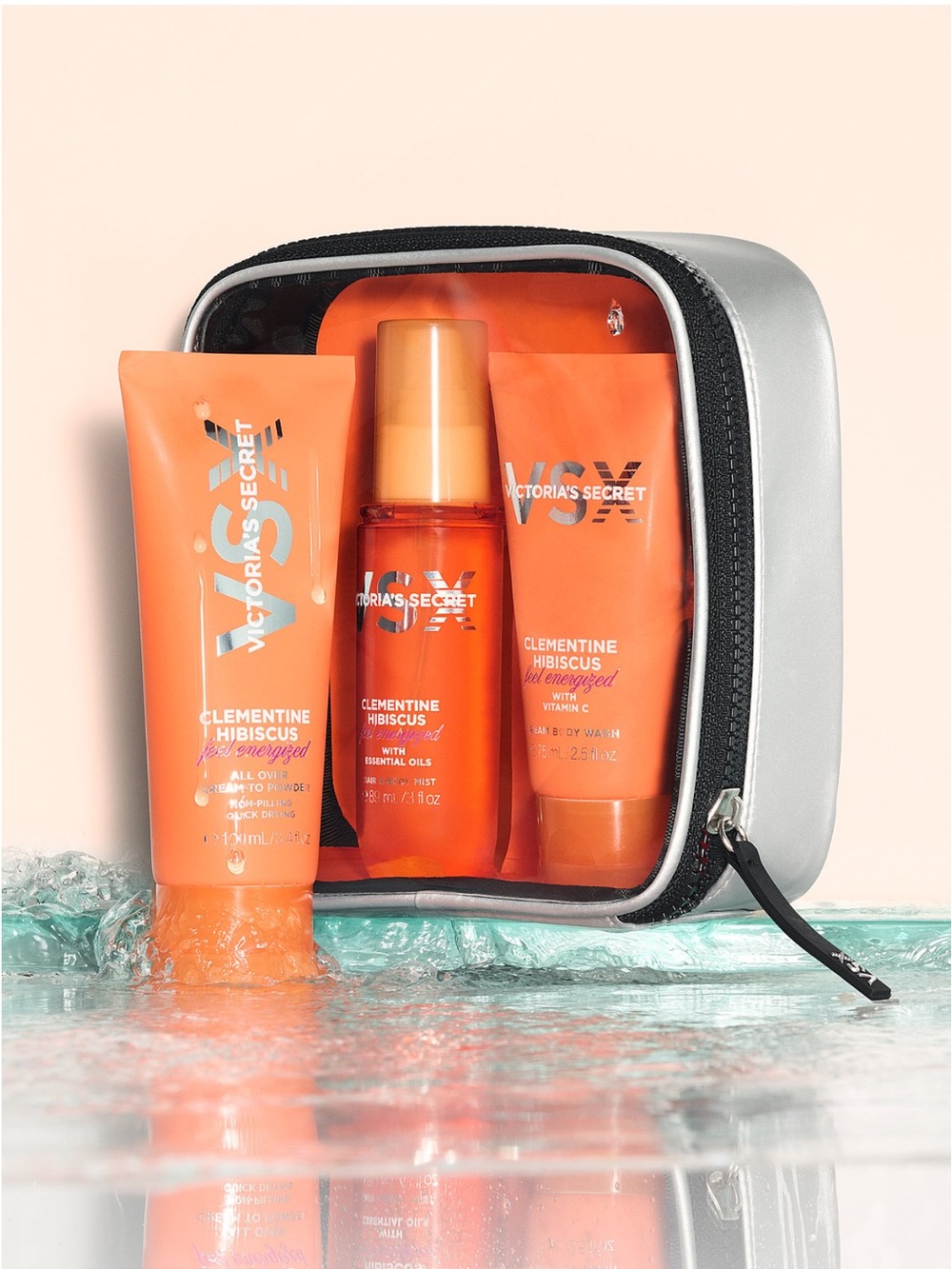 Victoria's Secret VSX Clementine Hibiscus Bath & Body Set - Orange - Picture 3 of 7
